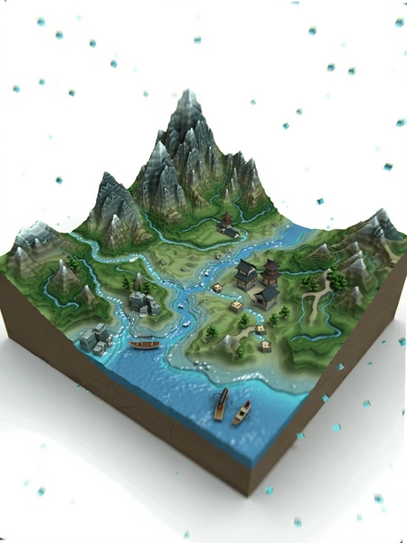 ɽˮ��ͼ3D����չʾЧ��ͼ