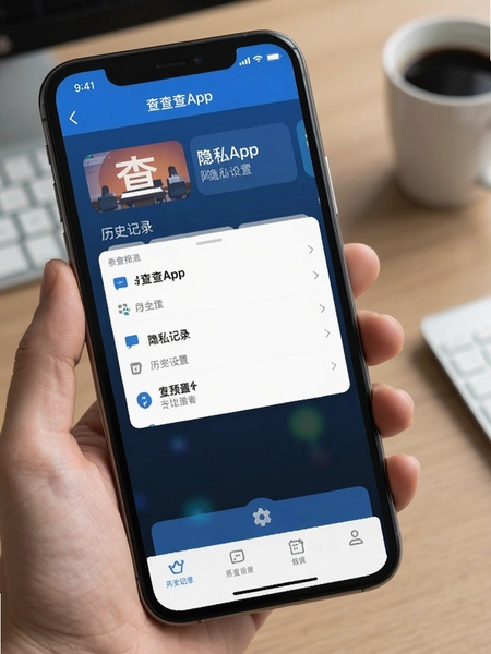 号查查App历史记录与隐私设置界面
