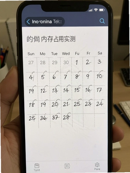 极简日历内存占用实测截图
