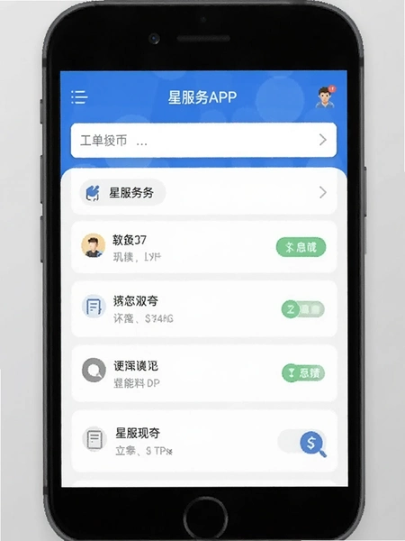 星服务APP工单列表界面预览图