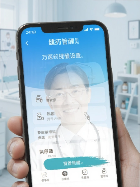 万医生健康管理app用药提醒设置界面预览图