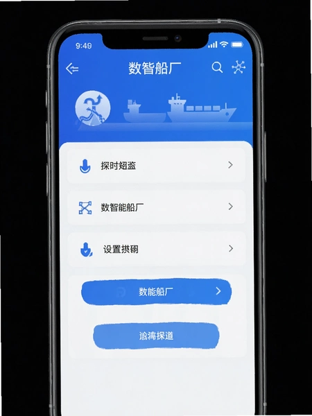 数智船厂APP设置菜单操作界面