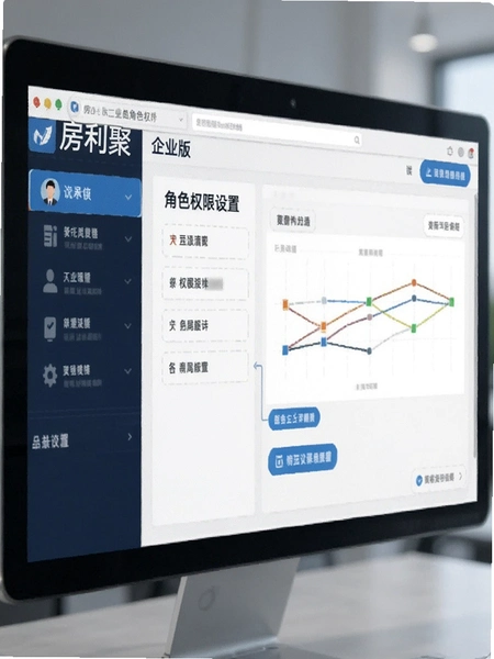 房利聚企业版角色权限设置界面预览图
