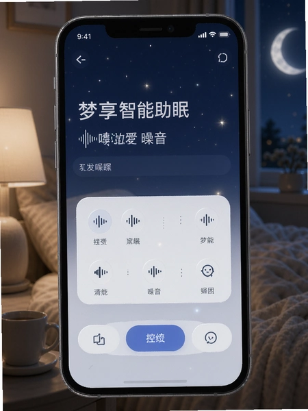 梦享智能助眠白噪音功能界面