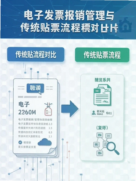 ���ӷ�Ʊ���������봫ͳ��Ʊ���̶Ա�ʾ��ͼ