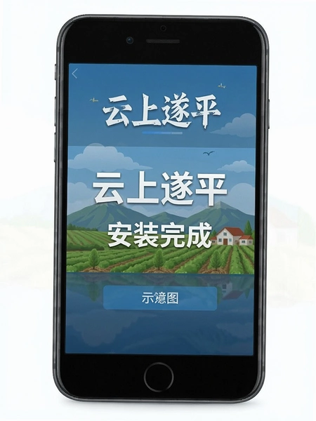 云上遂平 安装完成界面示意图