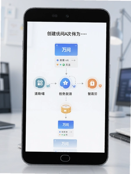 万问创建AI伙伴引导界面流程图