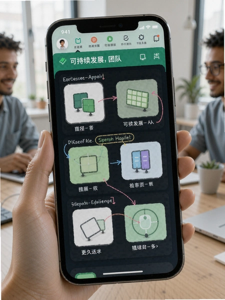 可持续发展app团队协作批注界面