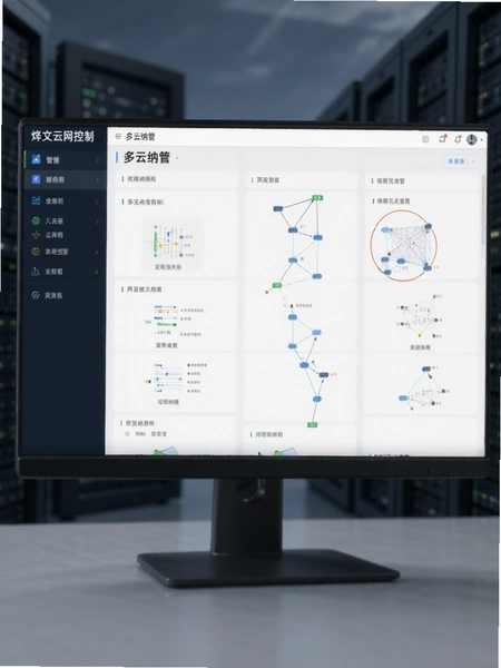 烨文云网控制台多云纳管界面