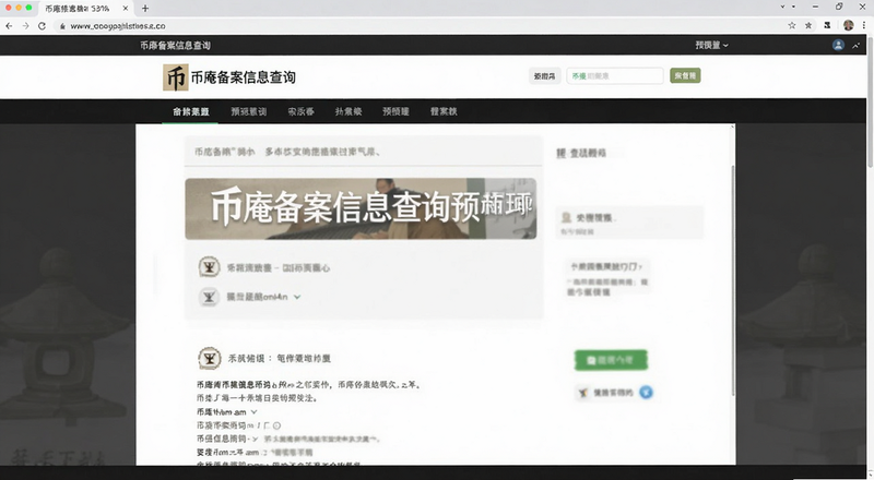 币庵备案信息查询页面预览图