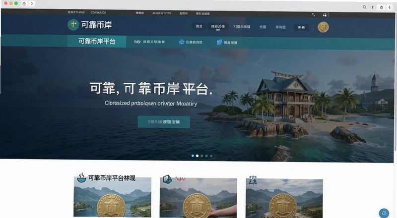 可靠币岸平台首页界面预览图