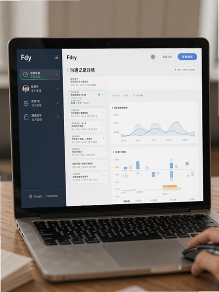 Fdy客户管理 沟通记录详情页