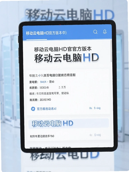 移动云电脑HD官方版本信息页面
