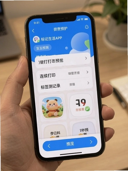�������APP������ӡ��ǩʵ���¼Ԥ��ͼ