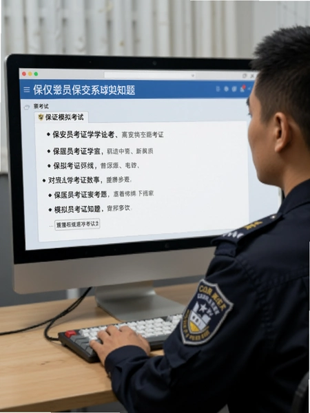 保安员考证学知题 模拟考试界面