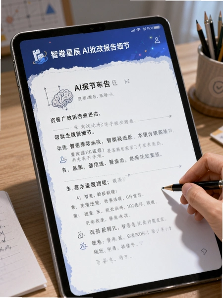 智卷星辰 AI批改报告细节展示