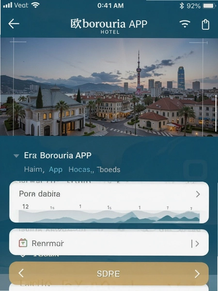 欧堡利亚APP酒店预订界面截图