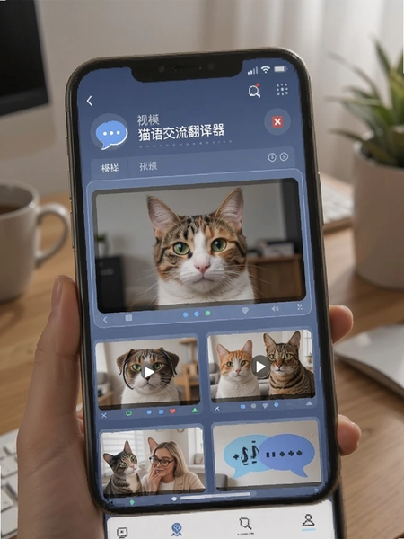 猫语交流翻译器软件 视频模板选择页面