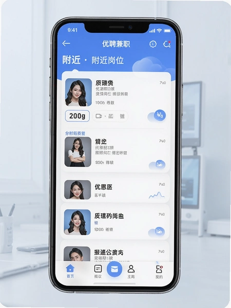 ��Ƹ��ְapp��ҳ������λ�б�չʾͼ