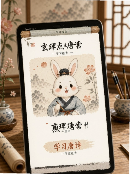 玄机兔点唐诗 学习报告页面展示图