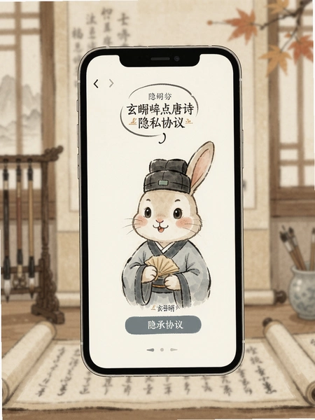 玄机兔点唐诗 隐私协议页面示意图