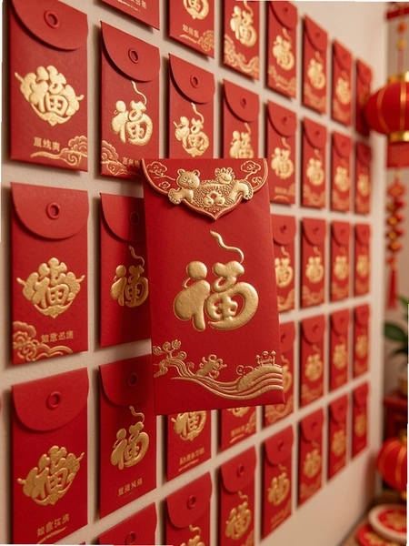 如意红包封如意记忆红包墙