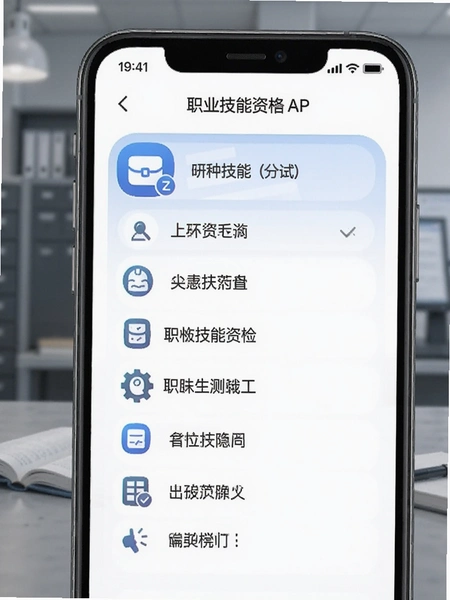 职业技能资格考试APP工种覆盖列表预览图