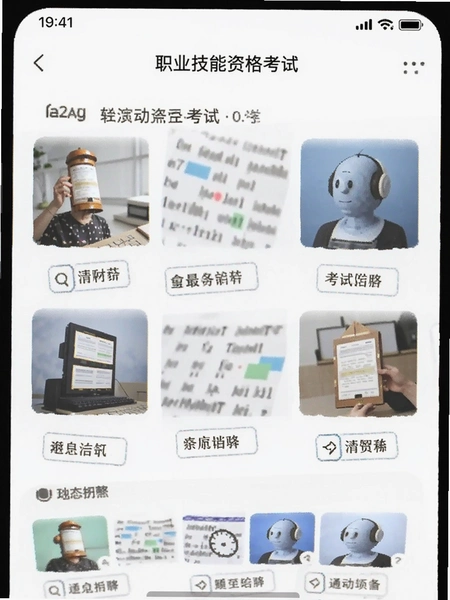 职业技能资格考试APP考试动态通知界面