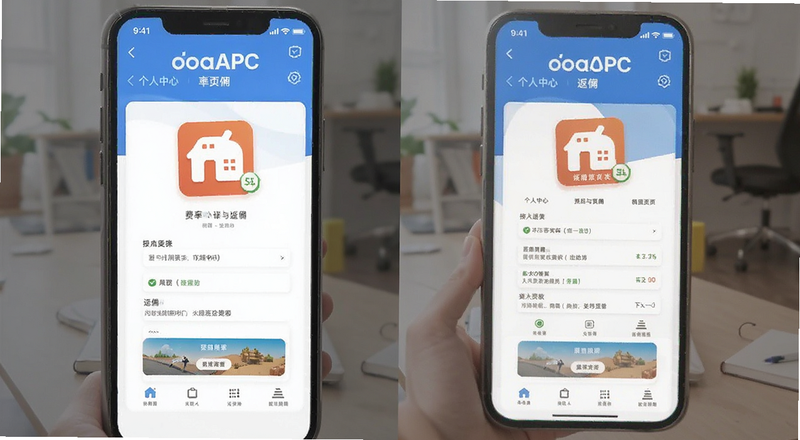 b安App个人中心费率与返佣页面预览图