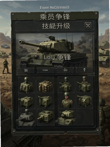 坦克争锋乘员技能升级界面