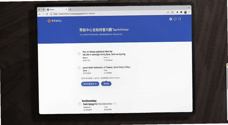 币安帮助中心自助排查问题页面预览图