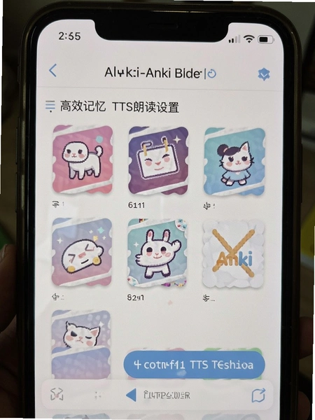 咔咔记-Anki闪卡背单词高效记忆 TTS朗读设置页面