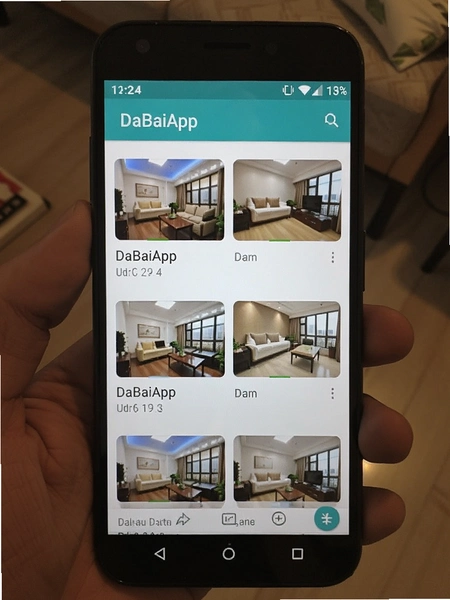 安卓手机显示DaBaiApp房源列表界面截图