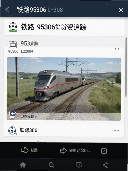 铁路95306货运追踪界面截图