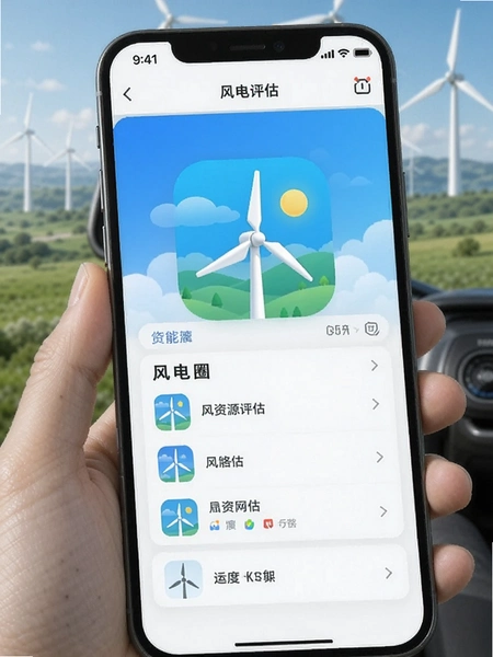 风电圈app风资源评估功能界面预览图