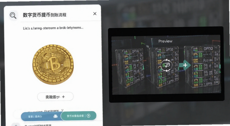 数字货币提币到账流程界面+预览图
