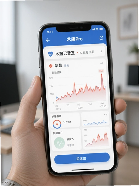 术康Pro数据记录心率趋势报告界面