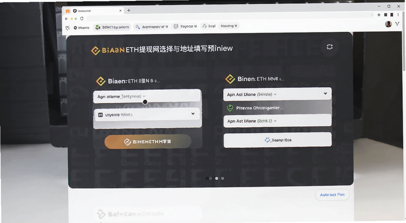 币安ETH提现网络选择与地址填写预览图