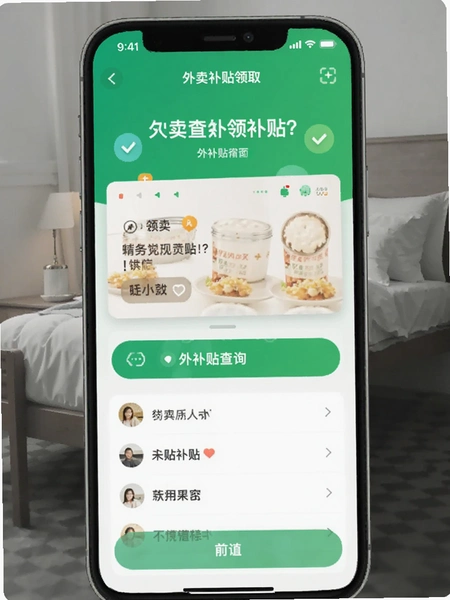 补贴查询省钱 外卖补贴领取界面