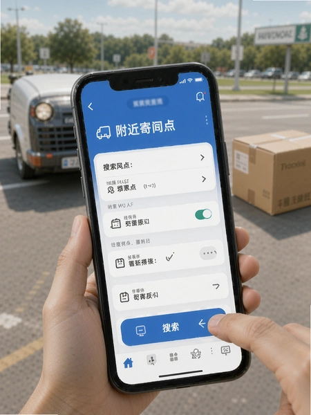 快递包裹寄取查询附近网点搜索功能
