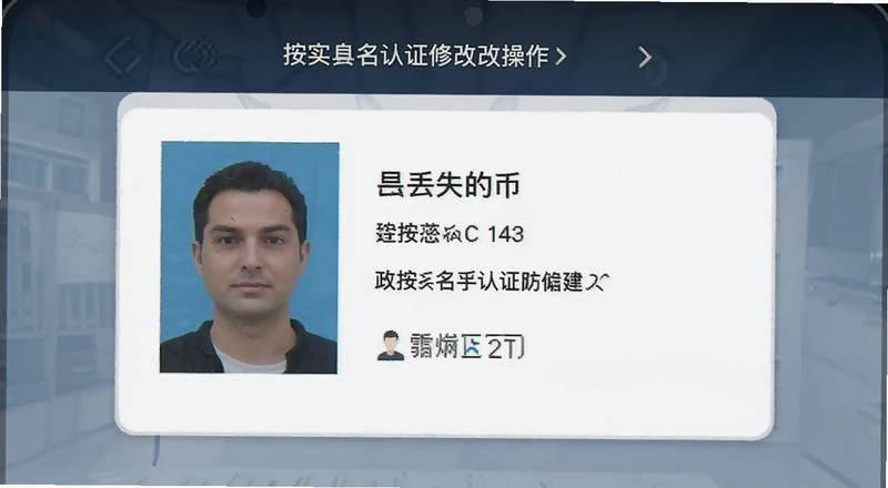 身份证丢失后币按实名认证修改操作界面预览图