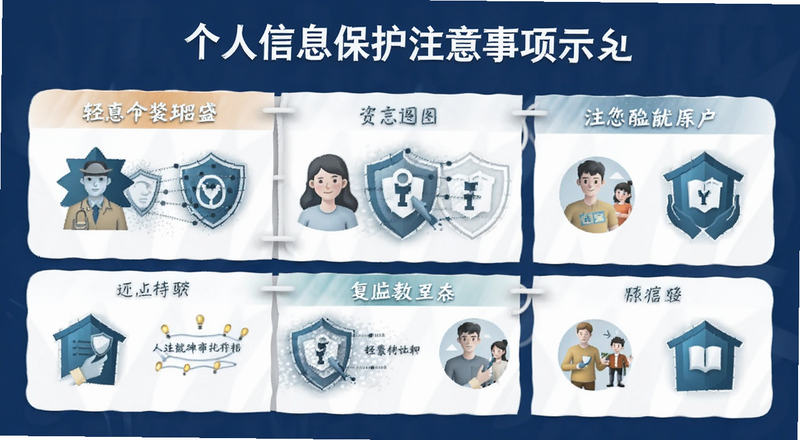 个人信息保护注意事项示意图