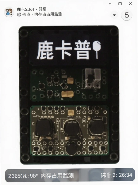 鹿卡普内存占用监测截图