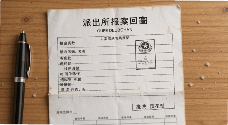 派出所报案回执单样张预览图