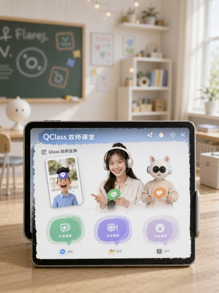 QClass双师课堂互动界面