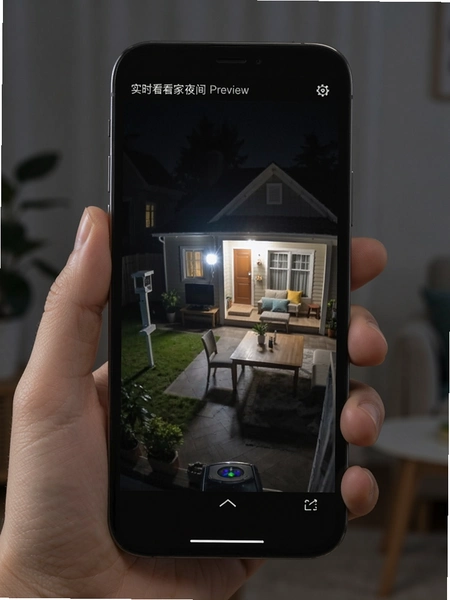 手机实时看家监控夜间画质预览图