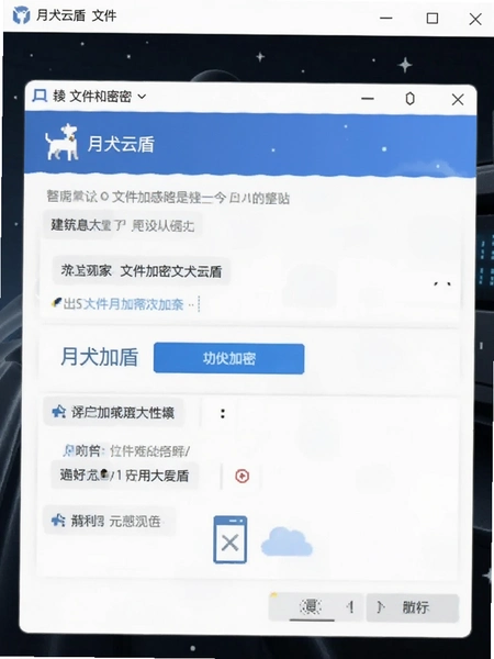 月犬云盾 文件加密界面截图
