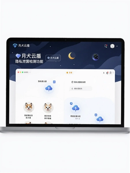 月犬云盾 隐私泄露检测功能页面