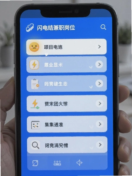 闪电结兼职岗位列表界面预览图