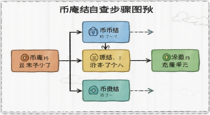 币庵冻结自查步骤流程图预览图